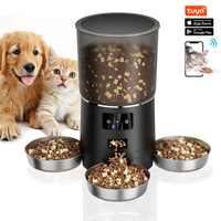 HEYBO-Mangeoire automatique intelligente pour animaux de compagnie inspirée du graffiti, 6L, avec accès à distance WiFi, distributeur de repas en plastique pour chats et chiens