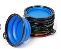 Bol pliable en Silicone pour chien, bol de voyage pour animal de compagnie, vente en gros usine