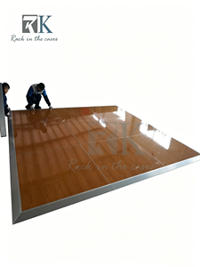 Panneau de sol de danse en bois de haute qualité avec bord en aluminium pour événements intérieurs et extérieurs, décoration de mariage - Product Image 1