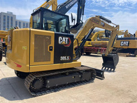 Mini-excavatrice CAT 305.5 de 5,6 tonnes, excavatrice hydraulique sur chenilles avec godet de 0,22 m³ pour la construction