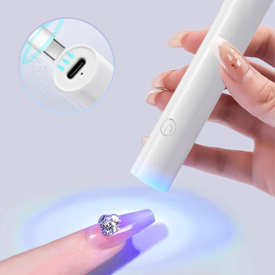 Lâmpada LED UV para unhas, secador de unhas portátil com cabo USB, mini lâmpada solar para gel de esmalte e cura