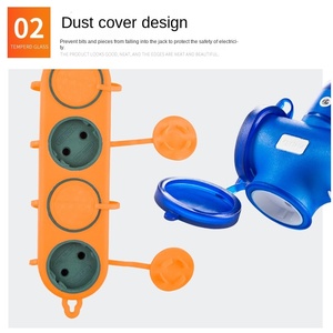 Bouchons Power Strip Plug Board SocketFactory approvisionnement personnalisé en gros haute puissance standard extérieur étanche à la pluie carte de prise - Product Image 3