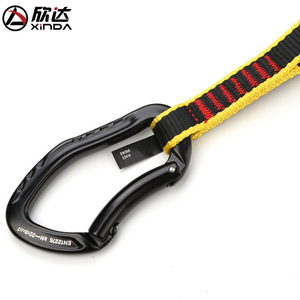 Mousqueton d'escalade Xinda Climbing Quickdraw 27cm en alliage d'aluminium avec verrou de sécurité pour l'escalade en roche et l'usage extérieur - Product Image 4