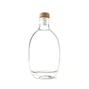 Vente flash Bouteille de boisson alcoolisée ronde transparente vide 250 ml Bouteilles de vin de fruits en verre avec couvercle - Product Image 6