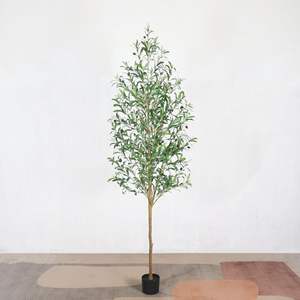 <span class=keywords><strong>Grand</strong></span> <span class=keywords><strong>olivier</strong></span> artificiel, arbre à feuilles de ficus, bois, herbe de soie, plastique, simulation, décoration d'intérieur, paysage extérieur, maison en <span class=keywords><strong>pot</strong></span> - Product Image 3