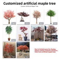 Sofort Lieferbar Maßgefertigter Künstlicher Ahornblatt-Baum aus Kunststoff, Großformatige Umweltfreundliche Dekoration für Einkaufszentren, Hotels und Gärten