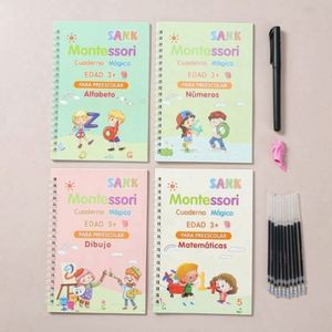 4 Cuadernos Mágicos Reutilizables de Caligrafía Árabe para Práctica de Escritura a Mano, Libros de Impresión para Niños - Product Image 2