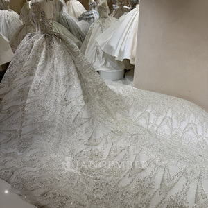 Jancember DW0149 Vestidos de Novia Cortos con Lentejuelas y Escote Imperio - Product Image 2