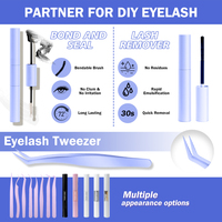 Precio de fábrica: Kit de extensiones de pestañas DIY hechas a mano con curvatura C y D, extensiones de pestañas al por mayor, segmentos de racimo para autoinjerto DIY