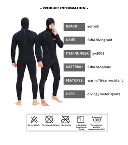 Combinaison de plongée YONSUB pour homme 7/6 mm et 5/4 mm, combinaisons intégrales pour homme, combinaison intégrale 7 mm pour homme avec fermeture éclair sur le devant pour la plongée, la plongée avec tuba, le surf et la natation - Product Image 4