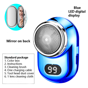 Afeitadora Rotativa Recargable USB Tipo-C, Mini Afeitadora Eléctrica Portátil de Bolsillo para Hombres, Afeitado en Seco/Húmedo para Cara, Bikini y <span class=keywords><strong>Cuerpo</strong></span>, IPX1, Uso Doméstico - Product Image 4