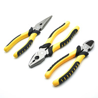 Elehand OEM – Ensemble de 3 pinces de 6 pouces pour l'entretien domestique – Kit d'outils à main comprenant des pinces coupantes, des pinces universelles et des pinces à bec long