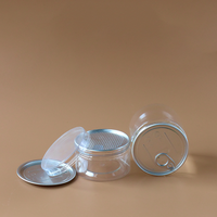 Pot en plastique transparent PET de qualité alimentaire avec couvercle facile à ouvrir, récipient d'emballage alimentaire hermétique pour noix, taille et logo personnalisés