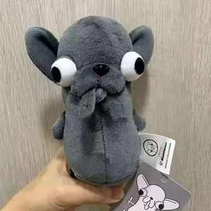 Divertido muñeco negro de peluche de Chihuahua con <span class=keywords><strong>ojos</strong></span> <span class=keywords><strong>locos</strong></span> y lengua suave personalizado al por mayor PP algodón relleno regalos para niños - Product Image 1