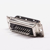 Conector D-sub recto macho DVI 24 + 1 a través del orificio para montaje en PCB