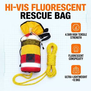 <span class=keywords><strong>Sac</strong></span> <span class=keywords><strong>de</strong></span> sauvetage aquatique fluorescent haute visibilité 4,5KN, ligne <span class=keywords><strong>de</strong></span> vie flottante haute résistance, corde <span class=keywords><strong>de</strong></span> sécurité pour situations d'urgence marines - Product Image 1