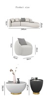 Ensemble de conception Simple de chaise de canapé de tissu d'arc de Style nordique pour la négociation simple ou sectionnelle de bureau de réception d'hôtel de petite famille