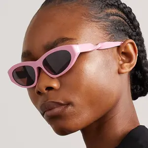LBAshades 2022 New small frame occhiali da sole cat eye occhiali da gamba filettati tendenza personalità hip hop occhiali da sole all'ingrosso economici