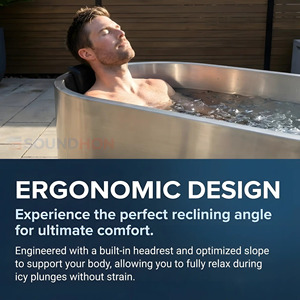 <span class=keywords><strong>Piscina</strong></span> de Inmersión Fría de Acero Inoxidable de Lujo Minimalista, Bañera de Hielo Aislada de Alta Gama para Gimnasios Modernos y Centros de Bienestar - Product Image 3