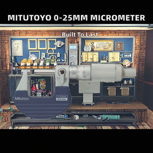 Micrometro Esterno per Metalli <span class=keywords><strong>Mitutoyo</strong></span> 102-707, Intervallo <span class=keywords><strong>0</strong></span>-25mm, Graduazione <span class=keywords><strong>0</strong></span>.01mm, Cricchetto, Garanzia <span class=keywords><strong>1</strong></span> Anno, Precisione <span class=keywords><strong>0</strong></span>.002mm - Product Image 2