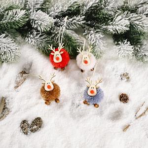 Décoration de Noël : Pendentifs en feutre en forme de cerf pour sapin de Noël, décorations intérieures pour fêtes - Product Image 3