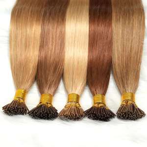 Extensions de cheveux I-Tip en kératine brute 100% Remy naturelles, double tirage, cheveux humains du Vietnam, vente en gros - Product Image 3