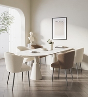 Chaises de salle à manger en velours modernes et luxueuses, durables, pour une utilisation en intérieur, dans les hôtels et les restaurants