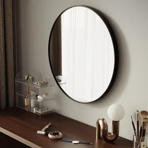 Hotel Home Decoration Round Adhesive Mirror High Definition Big Circle Bathroom Decorative Hanging Wall Mirror