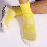 Chaussettes de football antidérapantes avec logo personnalisé, chaussettes de sport à adhérence, chaussures de sport durables pour le football, la gym, l'entraînement