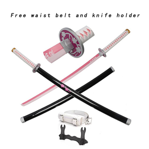 Spada Nichirin da 80cm/31.5in, Replica dell'Arma <span class=keywords><strong>di</strong></span> Mitsuri Kanroji e Tanjiro Kamado da <span class=keywords><strong>Demon</strong></span> <span class=keywords><strong>Slayer</strong></span>, Accessorio per Cosplay e Mostre <span class=keywords><strong>Manga</strong></span> - Product Image 1