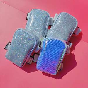 กระเป๋าใส่โทรศัพท์ขนาด8 ", กระเป๋าใส่โทรศัพท์ถึงต้นขาใช้ได้ทุกเพศกระเป๋าคาดขาแบบปรับสายได้สำหรับงานคาร์นิวัล - Product Image 1