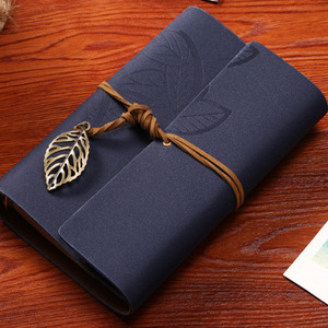 Personalizzato A6 in pelle retrò rilegato Agenda e diario classico cartonato da viaggio taccuino in carta bianca - Product Image 5