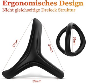 Silikon Penis yüzük erkekler için 3 in 1 Ultra yumuşak sıkı horoz halka Penis büyütücüler seks oyuncak erkekler için - Product Image 6