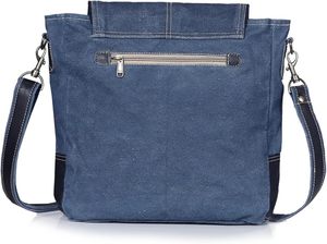 Vintage Canvas <b>Leather</b> Messenger <b>Bag</b> for Men and Women Retro Crossbody Shoulder <b>Bag</b> for Travel Business <b>Work</b> School and Everyday - Product Image 6