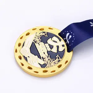 Medal Manufactures Cheap Price Gold Plated Custom Made Color 3D Metal Sports Race Award Medals