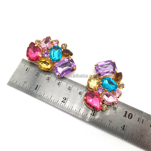 Kim Cương Giả Trang Trí Màu Sắc Khác Nhau Vàng Cao Gót Giày Mùa Xuân Phẳng Clip Khóa - Product Image 2