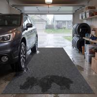 Tapis de garage en feutre de 2 à 6 mm avec dos antidérapant - Tapis absorbant les gouttes d'huile pour la protection du sol du garage