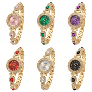 <span class=keywords><strong>Orologio</strong></span> al Quarzo di <span class=keywords><strong>Lusso</strong></span> per <span class=keywords><strong>Donna</strong></span> con Zirconi Incastonati, <span class=keywords><strong>Orologio</strong></span> in Lega con Gemme Colorate e Diamanti - Product Image 1