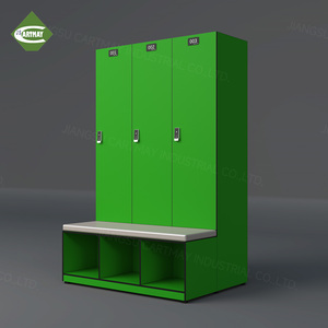 <span class=keywords><strong>Casier</strong></span> de rangement HPL personnalisable Cartmay avec compartiments, vestiaire de gym, spa, vestiaire de fitness avec bancs, serrure électronique - Product Image 5