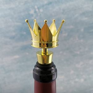 Ücretsiz örnek 3D kraliyet taç çinko alaşım şarap şişesi tıpalar Metal yenilik hediye 3D komik taç şarap şişesi stoper - Product Image 4