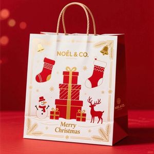 Custom Premium Christmas Gift <b>Bags</b> with High Quality Paper and Festive Designs for Holiday Season - Product Image 1