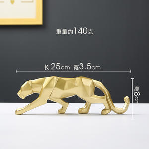 Vente en gros de décoration de table <span class=keywords><strong>panthère</strong></span> <span class=keywords><strong>noire</strong></span> de luxe personnalisée Sculpture en résine Décoration d'intérieur Statue léopard Figurine motif animal - Product Image 6