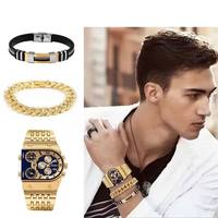 Montre homme Oulm HT9315 multi fuseaux horaires, grand cadran lumineux, acier inoxydable, quartz, style décontracté, coffret cadeau avec bracelet.