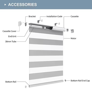 Sáng tạo cơ giới Zebra Shades nhà thông minh tự động hóa điều khiển từ xa rèm cửa cho điều chỉnh ánh sáng & sự riêng tư - Product Image 2
