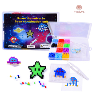 Kit di Perline da Stirare 5MM, <span class=keywords><strong>Giocattolo</strong></span> Educativo in Plastica Fai-da-Te, Bestseller, Perline Fuse Beads 5mm con Tavola Forata, Perline Perler Hama - Product Image 1