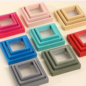 Boîte à tiroir de luxe pour le rangement des bijoux Boîte en carton recyclable doublée d'éponge avec presse en feuille d'or Logo personnalisé pour bracelet - Product Image 3