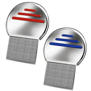 stainless steel lice comb anti poux nit comb metal lice comb with laser welding lice care product