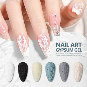 Venta al por mayor de fábrica Pintura de uñas Uv Led Gel <span class=keywords><strong>Esmalte</strong></span> de uñas 6 colores Yeso Efecto 3D Gel de yeso para arte de uñas - Product Image 3