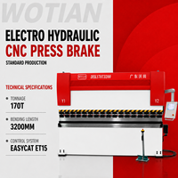 Presse plieuse CNC hydraulique électrique WE67K 170T3200MM pour le formage de tôles fines de précision pour la fabrication métallique
