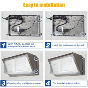 NGT Modern Outdoor Porch <b>Light</b> Patio <b>Light</b> with Aluminum Rectangular and Tempered Glass Cover Waterproof <b>Wall</b> <b>Sconce</b> - Product Image 5